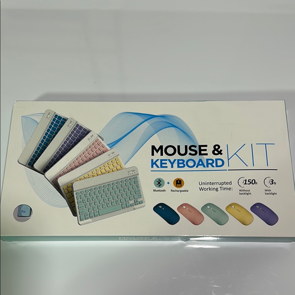 Wireless Mouse and Keyboard Kit - Multicolor